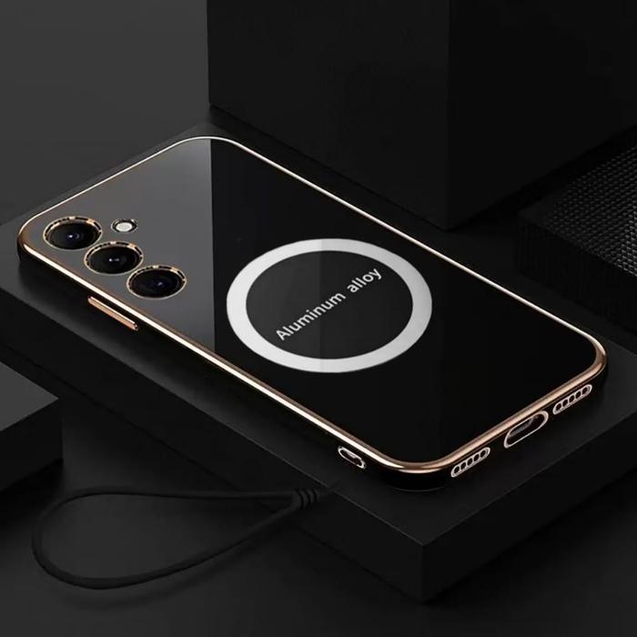 Gambar Case For Samsung A16 4G 5G A06 4G A55 5G A35 5G A25 5G A05 4G A05S 4G A14 4G A14 5G A24 4G A04 A04E A12 A22 4G A750 A7 2018 J7 PRIME Soft Casing Plating Magnetic Ring Magsafe Terbaru Premium Silicone Cover - Hitam, SAMSUNG A05 4G dari AlvaCase undefined Tokopedia
