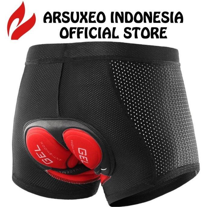Gambar Best seller_ Celana Dalam Sepeda Pria Wanita Padding 3D Gel / Arsuxeo olahraga 001C _top - Black Line, M dari Eolindo store undefined Tokopedia
