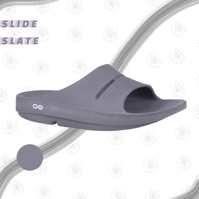 Gambar Oofos Sandal Plantar Ooahh Slide Slate - slate grey, 39 dari Wikko onlenshop undefined Tokopedia