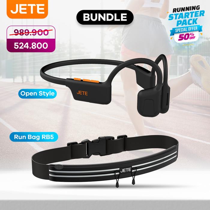 Gambar Sport Headset Bluetooth IPX4 Sweatproof JETE Open Style Bundle Run Bag RB5 - Garansi 2th dari JETE Indonesia undefined Tokopedia