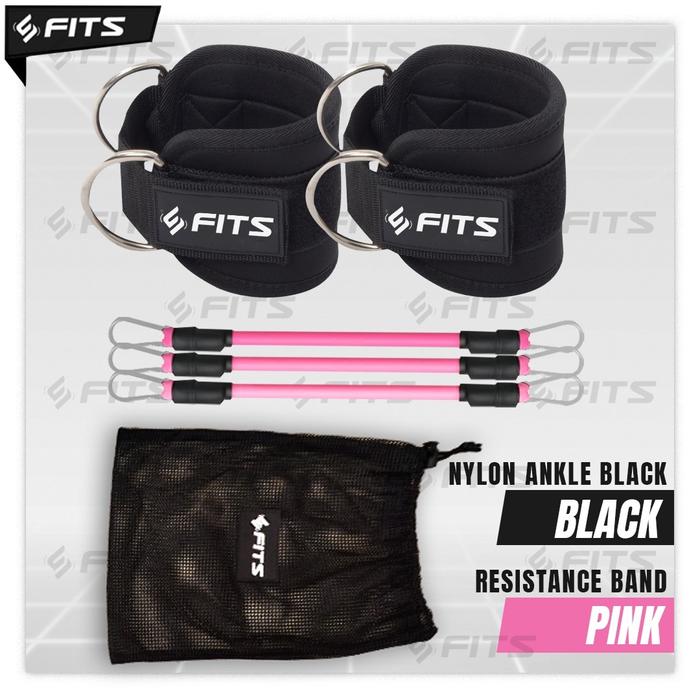 Gambar FITS 2 in 1 Set Ankle Strap resistance band | Ankle Support For Gym - ANKNYHTM+RESPNK dari SFIDN FITS Shop undefined Tokopedia