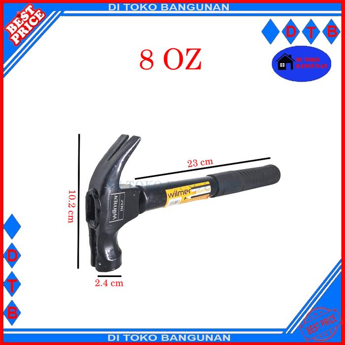 Gambar Palu Kambing Hammer Martil Gagang Besi 8OZ - 12OZ - 16OZ Palu Hitam Panther WILMER - 8OZ dari Di Toko bangunan undefined Tokopedia