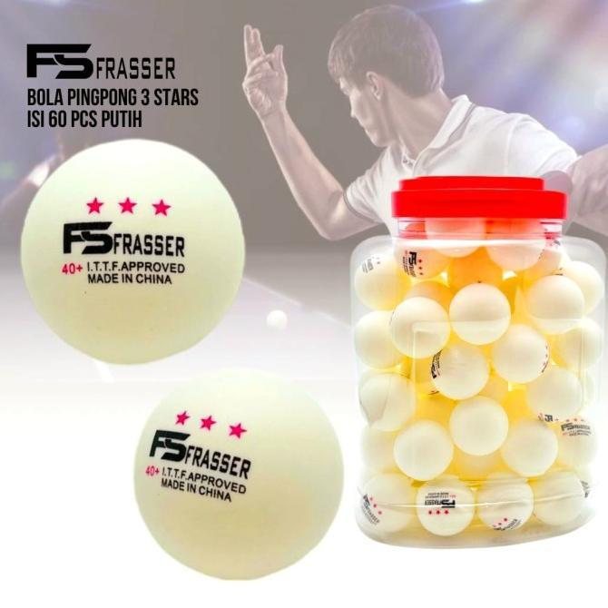 Gambar Tergacor bola pingpong tenis meja frasser 1 toples isi 60 biji bola putih Terbaik - 3*TOPLES PUTIH dari Manjadda23 undefined Tokopedia