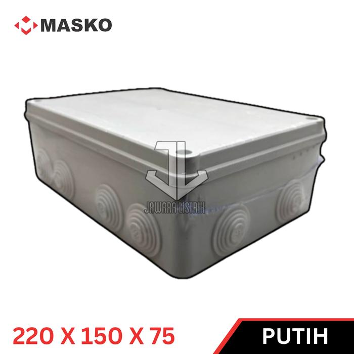 Gambar MASKO DURADUS JUNTION BOX 220X150X75 DENGAN KARET PUTIH DORADOS - Putih dari JAWARA.LISTRIK undefined Tokopedia