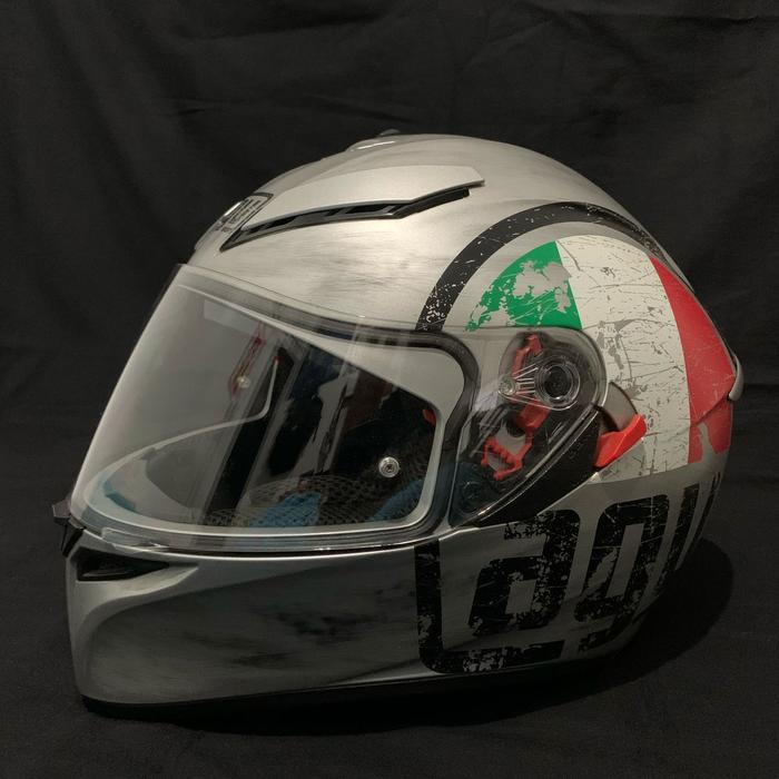 AGV K-3 SV SCUDETTO MATT SILVER　サイズM AGV K3 SV Scudetto Full Face Helmet | Motardinn