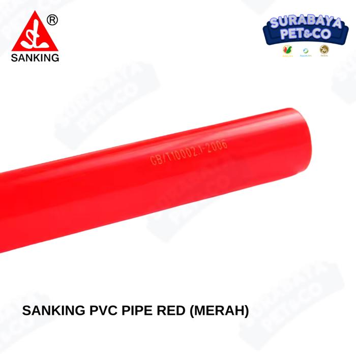 Gambar SANKING PVC PIPE 32MM BLUE BIRU RED MERAH ORANYE ORANGE - Merah dari Surabaya Pet Co undefined Tokopedia