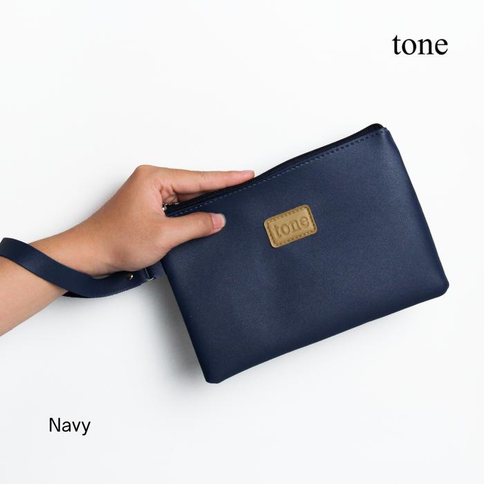 Gambar TONE Pouch Polos Kotak | Tas Kosmetik - Navy dari Tone Official undefined Tokopedia