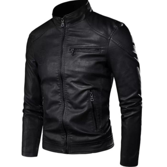 Gambar jaket kulit domba model touring asli garut - Hitam, XL dari leather - jacket Nibo undefined Tokopedia