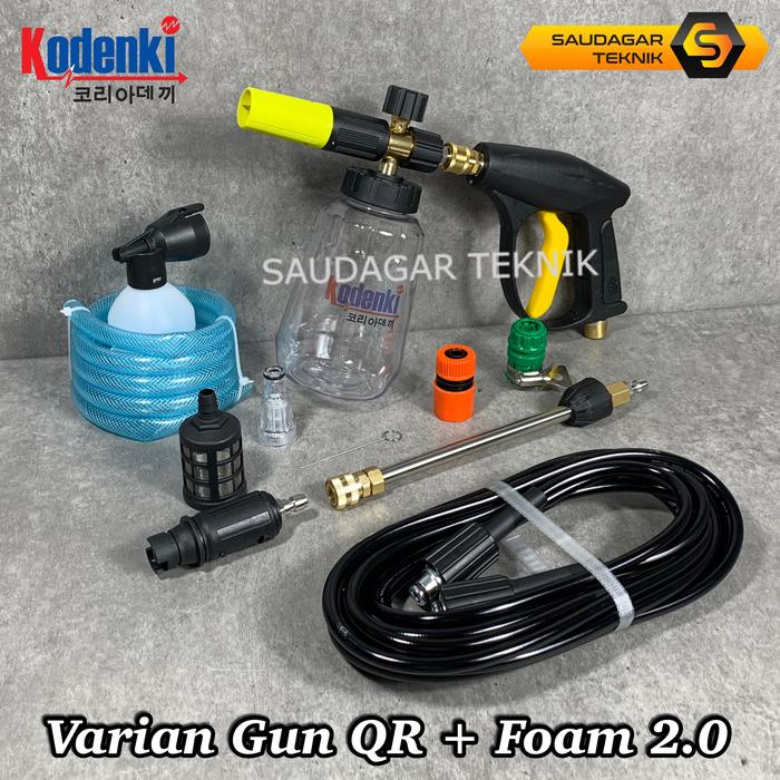 Gambar Jet Cleaner Kodenki KDK-8100 KDK-8120V Variable Pressure Mesin Steam Cuci Mobil Motor AC High Pressure Upgrade Quick Release Foam Lance 2.0 Kodenki - GUN QR + FOAM 2, KDK8120VARIABLE dari Saudagar Teknik undefined Tokopedia