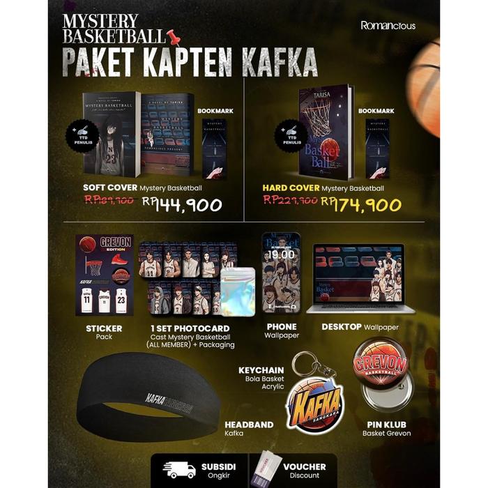 Gambar Buku Novel - Mystery Basketball - Tarisa - Romancious - Bumifiksi - Kapten Kafka dari bumifiksijakarta undefined Tokopedia