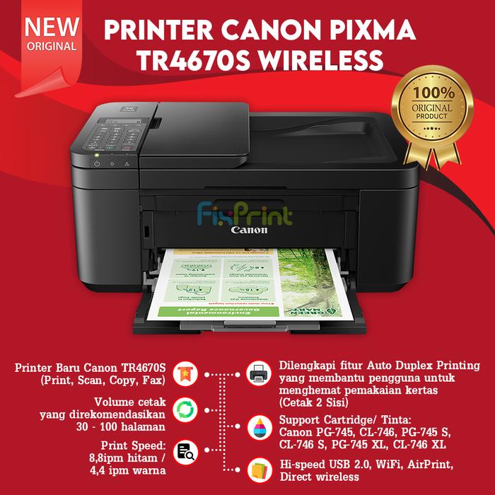 Gambar Printer HP Deskjet 4275 Print Scan Copy ADF AIO WiFi Canon PIXMA E470 Green Hijau TR4670S Multifunctions All-In-One Wireless A4 Bergaransi Original - Canon TR4670S dari FixPrint Plus undefined Tokopedia