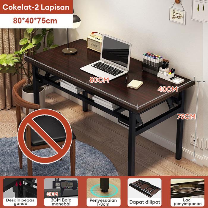 Promo Na-Meja Lipat Portable Meja Belajar Meja Kantor Besi Meja Makan ...