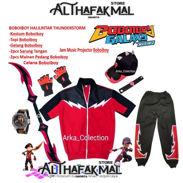 Gambar KOSTUM BOBOIBOY HALILINTAR TERBARU BOBOIBOY THUNDERSTORM LENGKAP - LENGKAP, 2-5 Tahun dari ArkaColection2 undefined Tokopedia