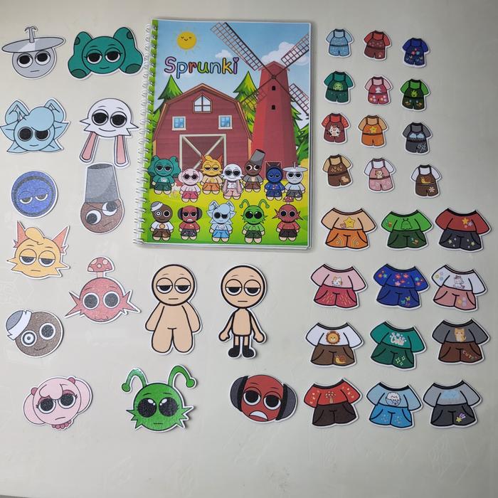 Gambar Mainan Edukasi Anak Bongkar Pasang Siap Main - Paper Doll Sprunki VOL 2 - Belajar, Kertas - Laminasi Dingin dari khato. undefined Tokopedia