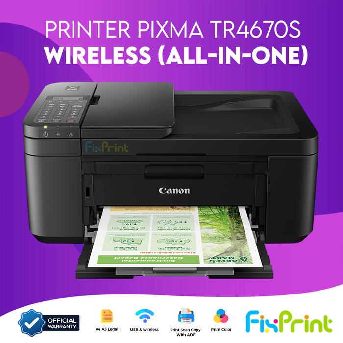 Gambar Printer Canon PIXMA E470 Green Hijau TR4670S Print Scan Copy AIO Wireless A4 Bergaransi Original - Canon TR4670S dari FixPrint Indonesia undefined Tokopedia