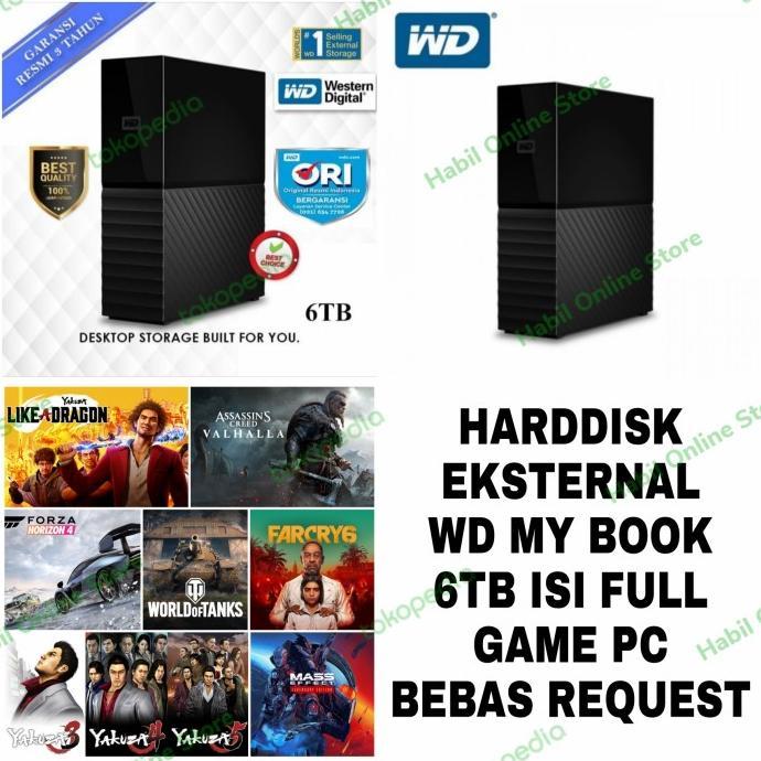 Gambar Promo! Hardisk HDD Eksternal WD MY BOOK 4TB 6TB 8TB Isi Full Game PC Low Price - 8TB dari Javotec Jaya undefined Tokopedia