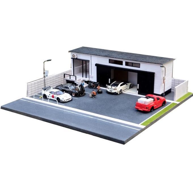 ☆ Garage Diorama Item SBC　　　　　　　　　　【限定品】 Diorama Garage 1/64 Asphalt - Orange, without lights | Indo4ward