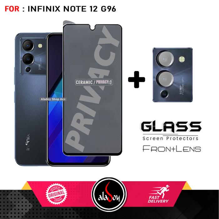Gambar 2IN1 Tempered Glass Matte Privacy For Infinix Note 12 G96 + Glass Kamera dari Agora.official undefined Tokopedia