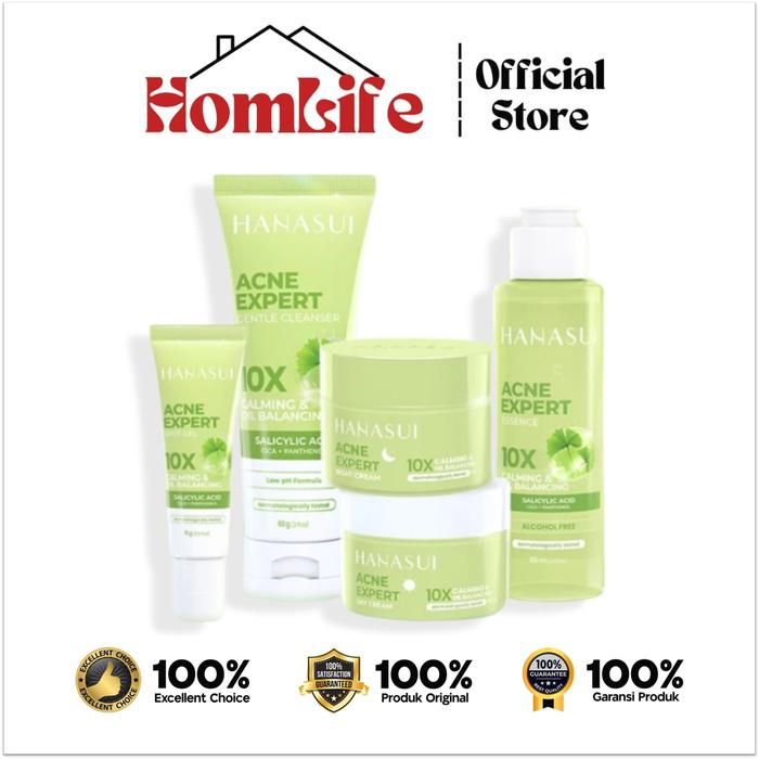 Gambar [NEW SPECIAL PACKAGE] HANASUI Acne Expert Series Package (5 Pcs) dari HomLife Store undefined Tokopedia