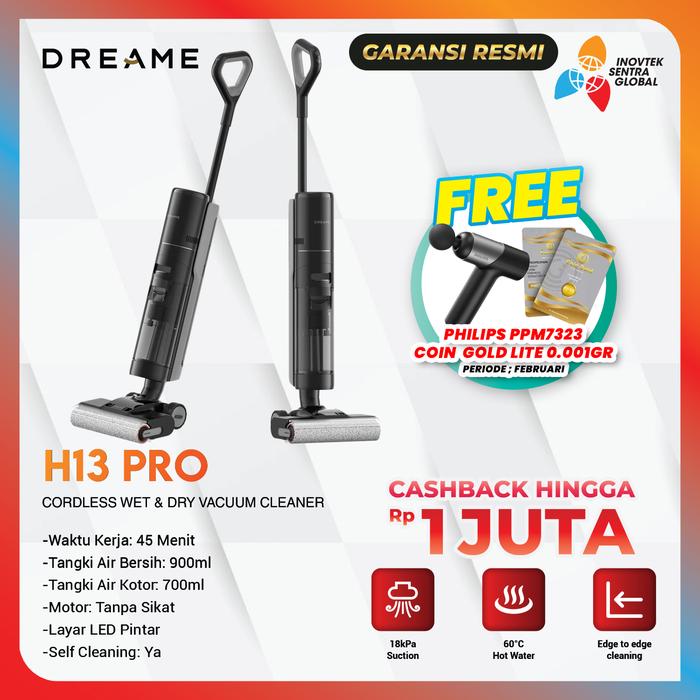 Gambar Dreame H13 PRO Wet and Dry Cordless Vacuum Cleaner Pel Vakum Lantai - Dreame H13 PRO dari Inovtek Sentra Global undefined Tokopedia