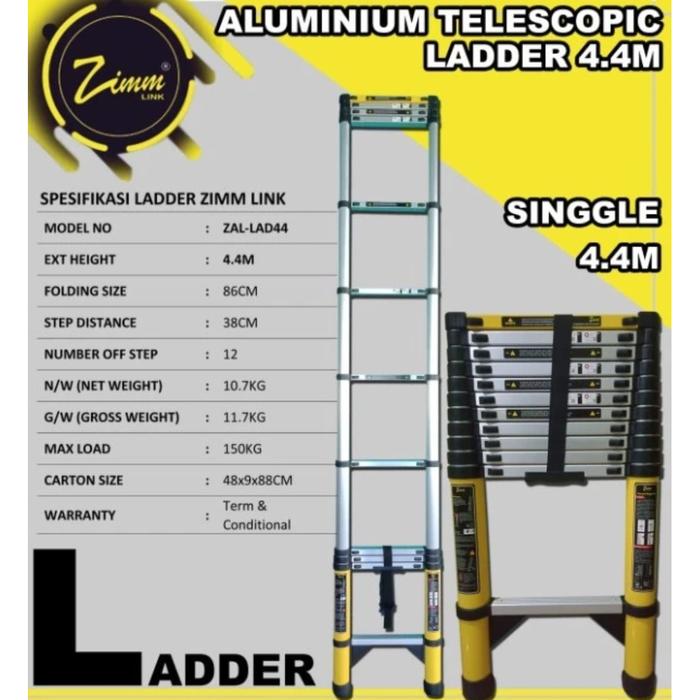 Gambar TANGGA TELESKOPIK 4,4 METER/TANGGA LIPAT/TANGGA TEKNISI - 4,4M dari Imah Juan Shop undefined Tokopedia
