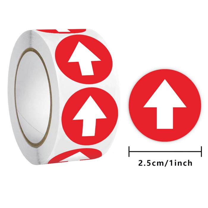 Gambar Sticker Penunjuk Arah Panah Stiker Arrow 2,5 cm (1 roll/ ± 500 stiker) - Merah dari Derrick Charlton Shop undefined Tokopedia