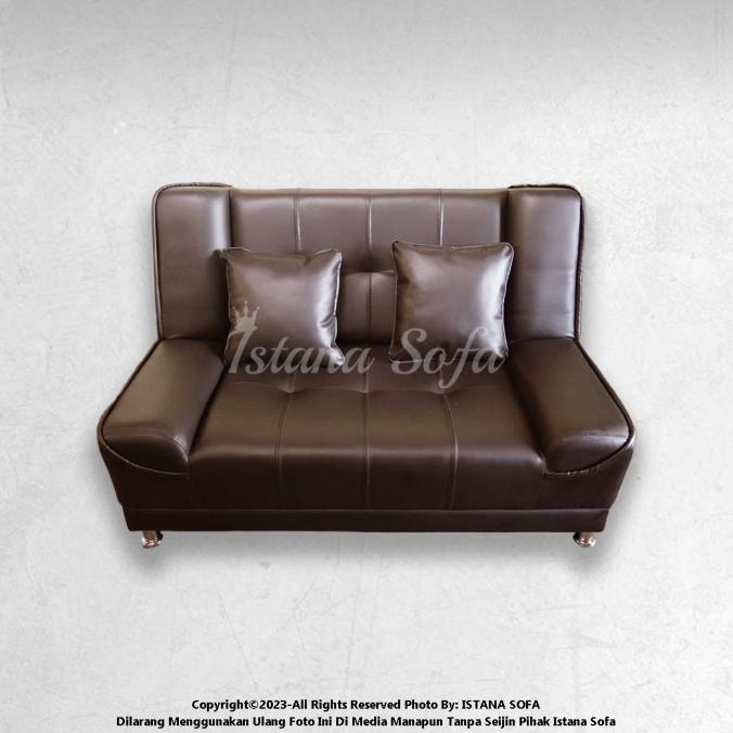 Gambar Sofabed / Sofa bed Alpha Mini (ukuran kecil) Ruang Tamu Minimalis - cokelat tua dari JenlyCover undefined 3 Tokopedia