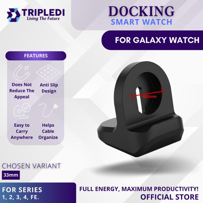 Gambar TRIPLEDI Smartwatch Charging Stand For Samsung Galaxy Watch Active 1 2 3 4 5 6 7 FE Ultra 40 41 42 44 45 46mm Charger Dock Bracket Silikon Anti Slip - 1 2 3 4 33mm dari TRIPLEDI undefined Tokopedia