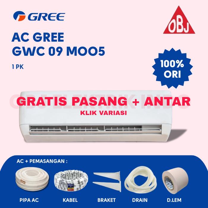 Gambar AC GREE STANDARD 1PK GWC-09MOO5 GRATIS PASANG + ANTAR - UNIT + PASANG dari OBJ ELEKTRIK undefined Tokopedia