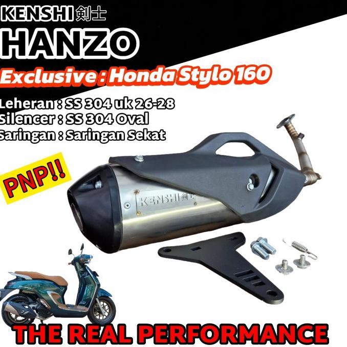 Gambar MURAH KENSHI HANZO KNALPOT STANDAR RACING HONDA STYLO 160 PNP SALE - 38mm ngebas dari Ardi Speed undefined Tokopedia