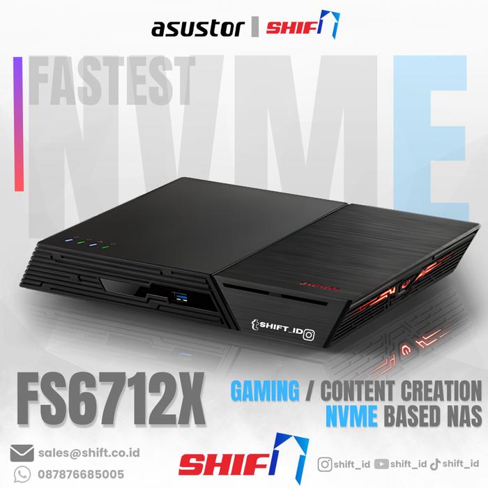 Gambar SHiFT - Asustor FS6712X - 12x NVME Bay NAS - 10G LAN - No Vendor Lock - Fastest NAS for Content Creator - NAS Only dari SHiFT-ID_NEW undefined Tokopedia