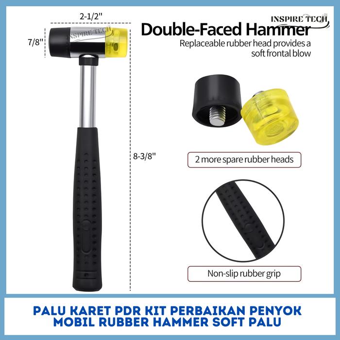 Gambar Palu kit PDR perbaikan penyok mobil Hammer  perbaikan penyok mobil PDR Ketok Magic - PALU KARET AJA dari inspiretech undefined Tokopedia