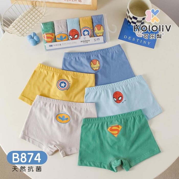 Gambar Celana Dalam Anak Boxer Cowok Laki Laki (5 pcs) 2-14 Tahun Katun VOL.2 - B874 HEROSYMBOL, 3XL dari hania bnk undefined Tokopedia