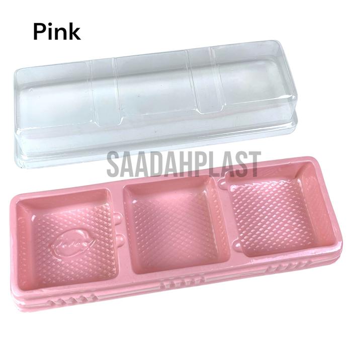 Gambar (ISI 25) Mika Mochi Isi 3 Sekat / Tray Mooncake / Moon Crispy - Putih dari Saadah Plast undefined 5 Tokopedia