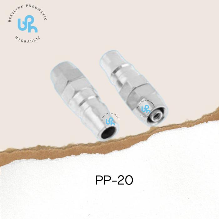 Gambar Air Quick Coupler Male Connector Air Hose PU Type PP - PP20 dari BestlinkPneumaticHydraulic undefined Tokopedia