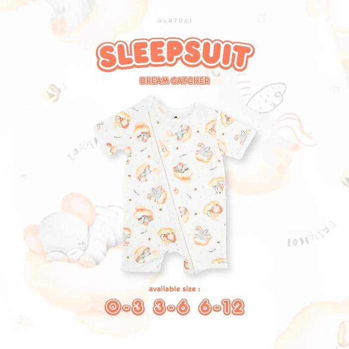 Gambar BERKUALITAS BABY HAI SHORT SLEEVE TENCEL - SLEEPSUIT PENDEK - Dream Catcher, 0-3 Bulan dari mommababy undefined Tokopedia