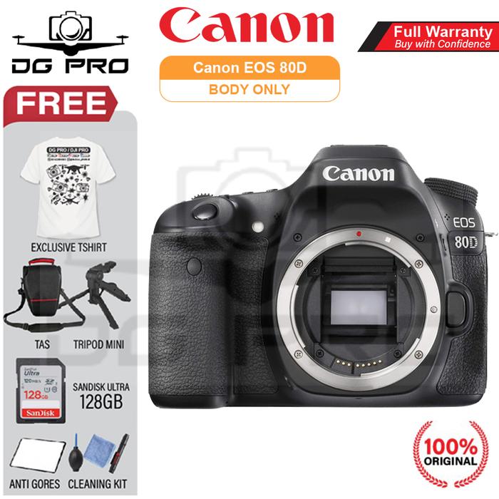 Gambar Canon EOS 80D Kit EF-S 18-55mm IS STM Original Paket Bonus - BODY ONLY, PAKET STANDARD dari DG PRO KAMERA undefined Tokopedia