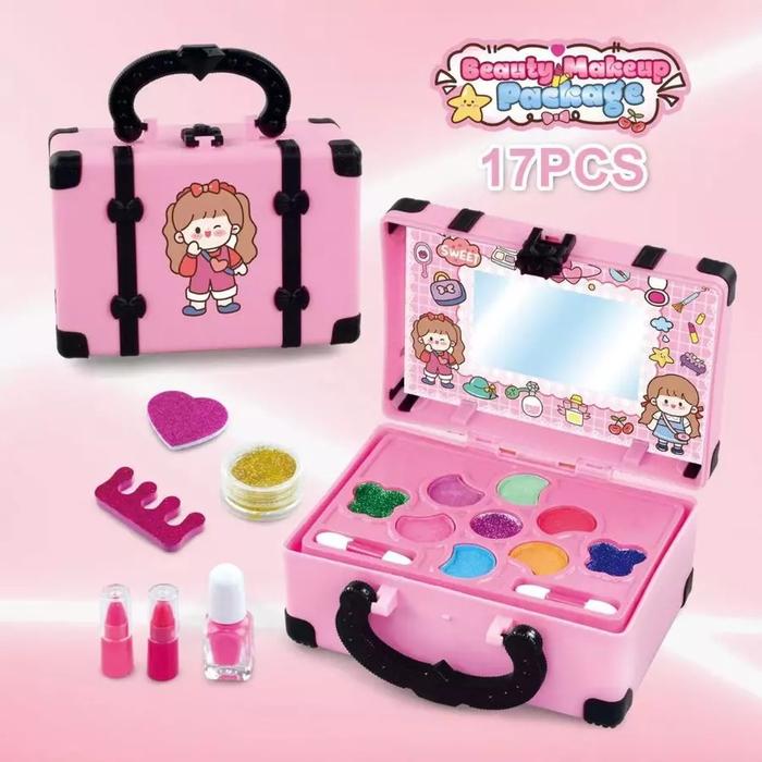 Gambar Mainan Make Up Anak Perempuan Makeup Kit Set Alat Rias Kosmetik Murah - Minibox Pink dari Ollinda undefined Tokopedia