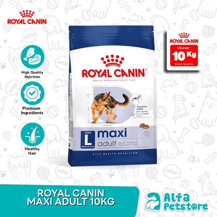 Gambar Makanan Anjing Royal Canin Maxi Adult 15 Kg / Maxi Adult 15Kg - MAXI 10KG dari Alfa Pet store undefined Tokopedia
