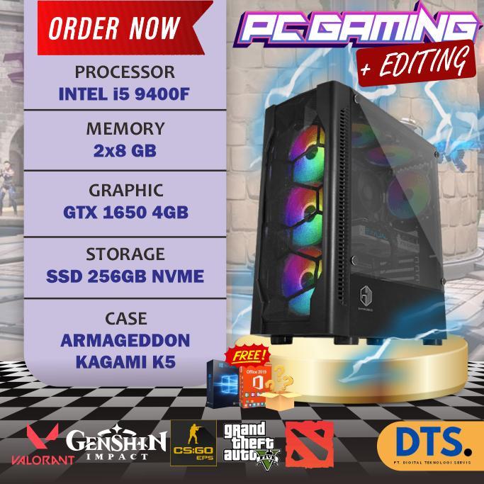 Jual [READY STOK] PC EDITING GAMING INTEL CORE I5 9400F/GTX 1650