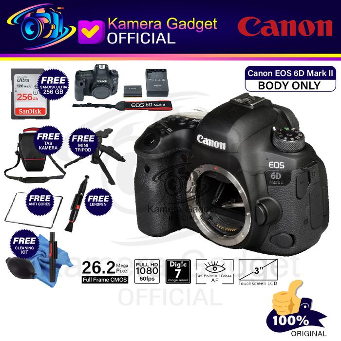 Promo Camera DSLR Canon EOS 6D Mark II Body Only Original BO Paket