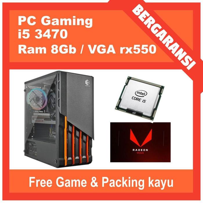 Jual [SIAP KIRIM] PC GAMING I5 3470 RAM 8GB VGA 4GB DDR PC