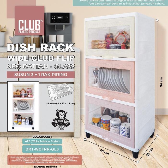 Gambar baru RAK PIRING KACA CLUB FLIP - TEMPAT PENYIMPANAN MAKANAN DR1 WCFNR RAK CHIKI RAK GELAS RAK PIRING PREMIUM - 3 SUSUN KACA dari griyanii undefined Tokopedia