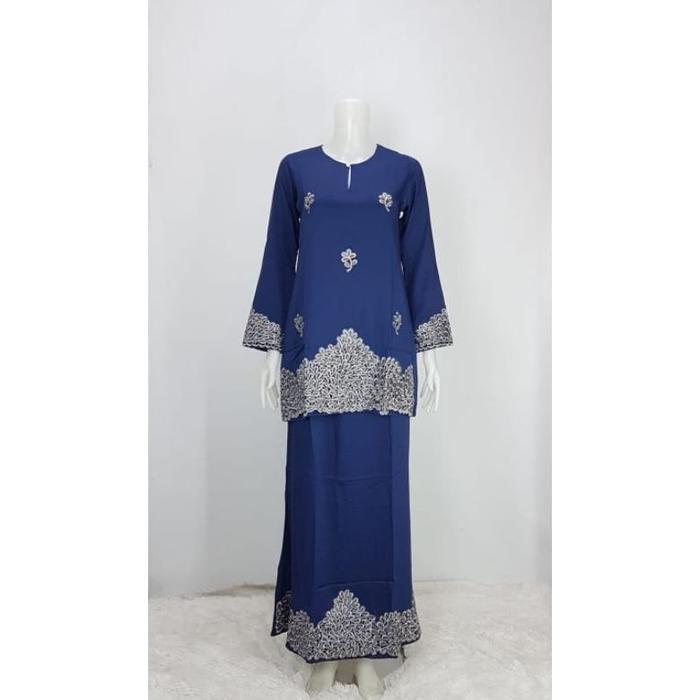 Gambar [GARANSI] PUTRICINTA BAJU KURUNG MELAYU BORDIR /SETELAN KEBARUNG/ BAJU KURUNG RIAU/ SETELAN ROK MUSLIM PEACOCK BYSC - Navy, S dari Pusat Kado shop undefined Tokopedia