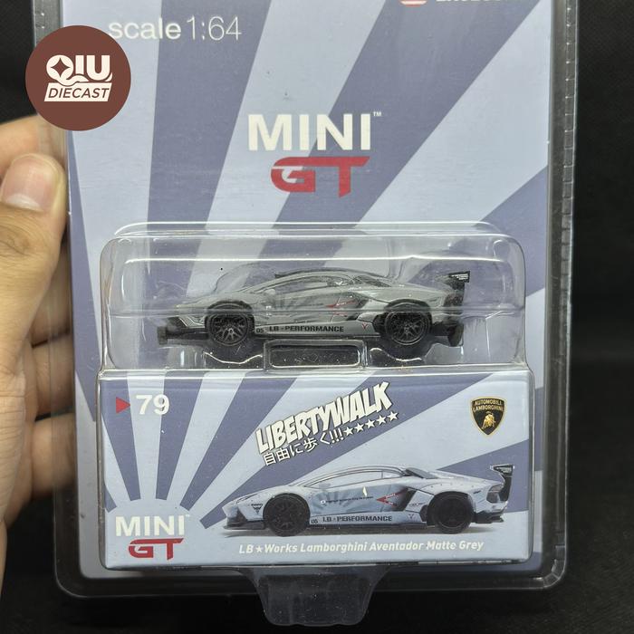 minigt lbwk LamborghiniAventador マットグレー Mini GT #79 - LB WORKS LBWK Lamborghini Aventador Matte Grey Zero