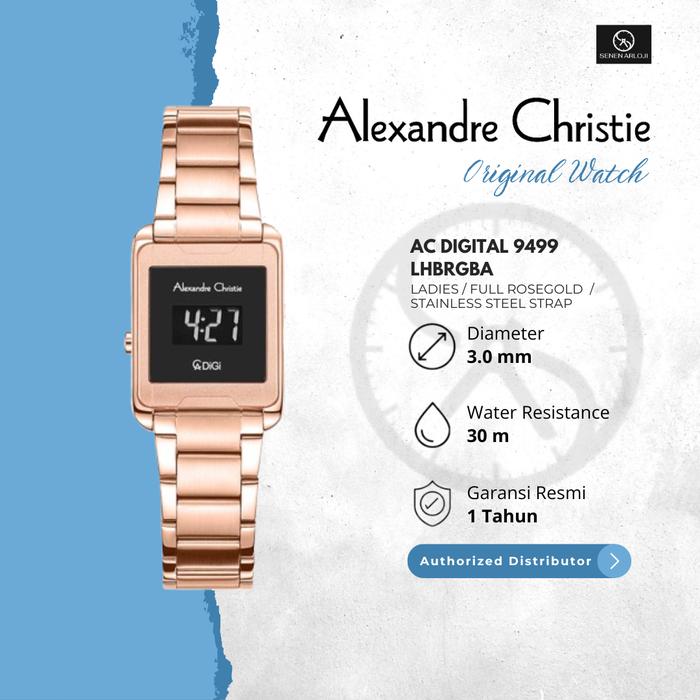 Gambar Jam Tangan Wanita Alexandre Christie AC 9499 Digital Strap Stainless Steel Original - Full Rosegold Watch Watches dari Senen Arloji undefined Tokopedia