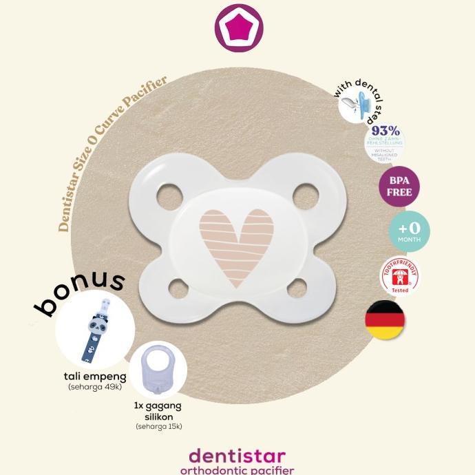 Gambar Baru Dentistar Orthodontic Pacifier Newborn for Baby 0-2 months Empeng - Cream dari shopeaja71 undefined Tokopedia
