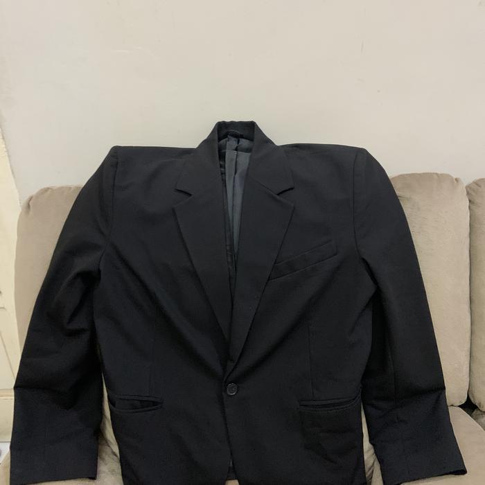 Jual Rare Bershka Soft Deep Black Blazer Kota Jambi Poppy
