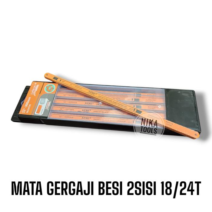 Gambar Mata Gergaji Besi Hacksaw Blade Metal 12 Inch 24 TPI dari Nika Tools undefined Tokopedia