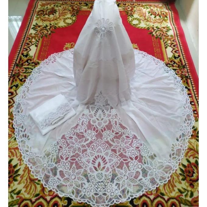 Gambar [READY] STELAN MUKENA BORDIR KERANCANG TERBARU BAHAN KATUN PARIS POLOS KHAS BUKITTINGGI / PADANG dari Sumber Bahagia Indonesia undefined Tokopedia